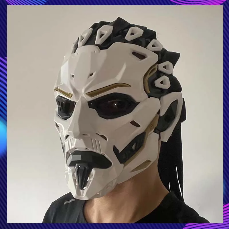 Cyber Punk Wizard Mask Cosplay Mech Mask Costumes For Halloween Comic-Con Carnival Party Coser Performance Photography Props