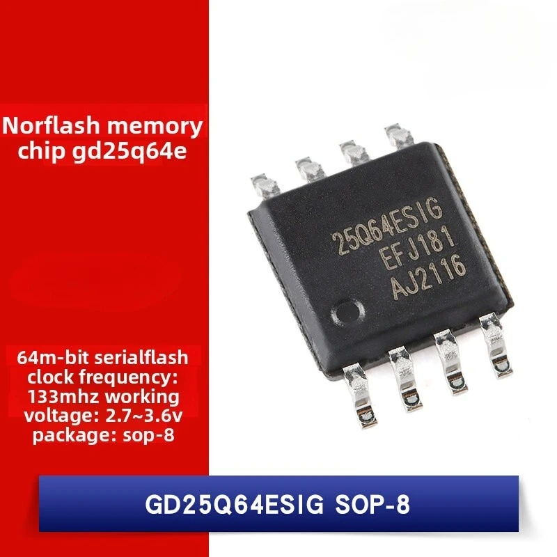 GD25Q64ESIG 64Mbit 3V 133MHz SPI NOR Flash Memory IC Chip SOP-8