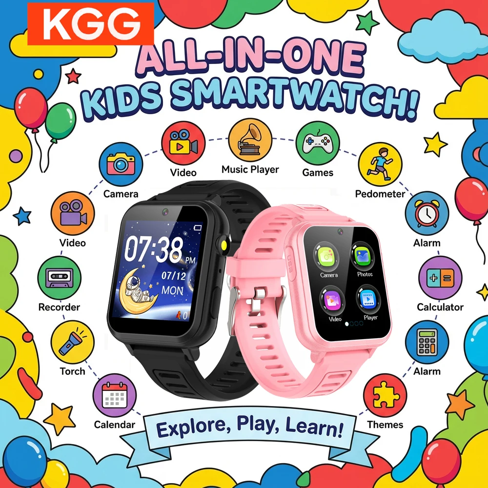 

Kids Smart Watch 24 Learning Games & HD Touch Screen Fitness Tracker with Camera/Video Music Player Flashlight for Boys Girls