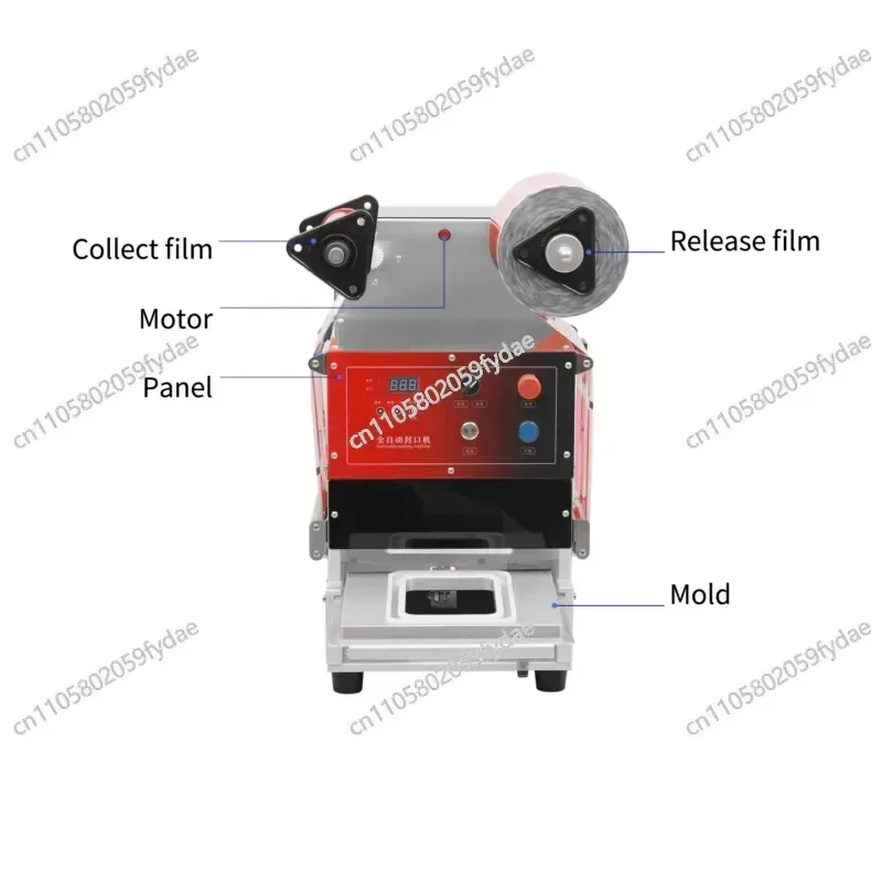 Automatic Sealing Machine for Raw Meat and Poultry Trays, Tightly Sealed, Fresh-locked and Leak-free