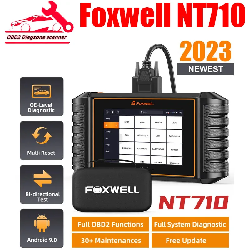 

Foxwell NT710 Car OBD2 Scanner Code Reader Bidirectional Diagnostic Scan Tool All Systems 30+ Reset OBD2 Best Car Scanner