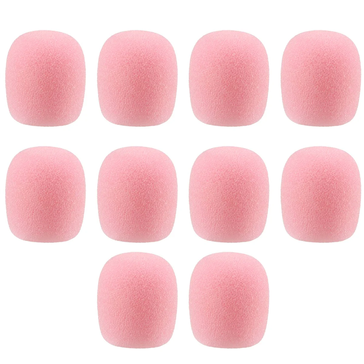 RISEN, 10 шт., ветровое стекло микрофона с лацканами, микрофонная губка, пенопластовый чехол, мини-размер, петличный микрофон, ветровое стекло, розовый