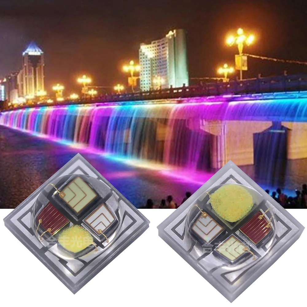 12W High Power SMD 5050 RGBW RGBWW Ceramic Four-In-One Chip Four-Color Stage Light Patch Fantasy Lamp Beads LED Light Source