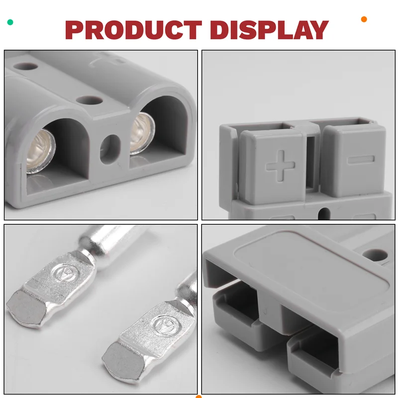 

Classy-10Pcs For Anderson Style Plug Connectors DC Power Tool 50A 12-24V 6AWG Double Pole With Copper Contact Power Connectors