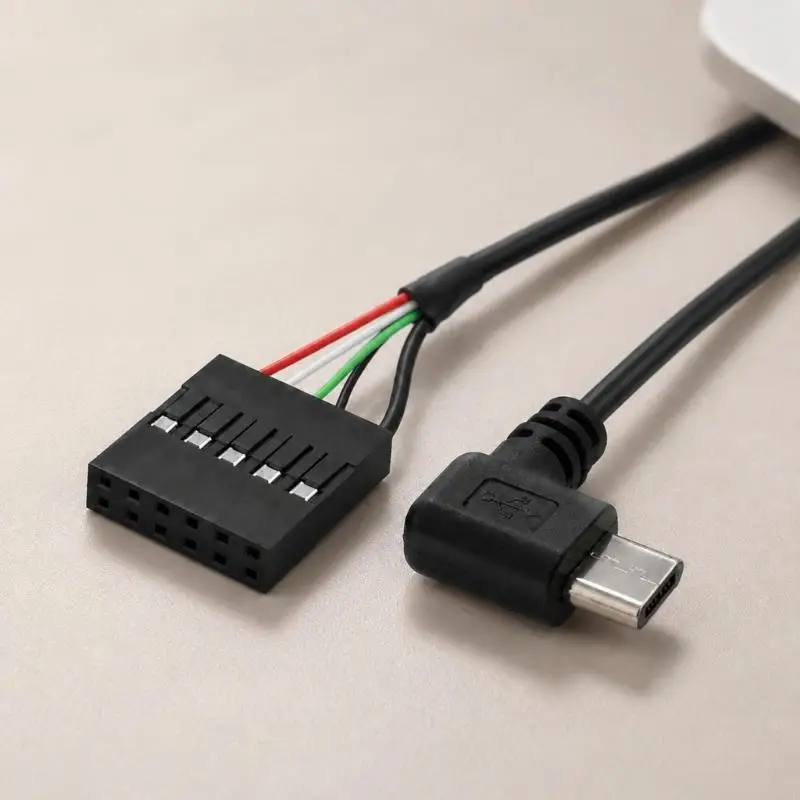  Right-Angle USB 5Pin to 9Pin Header Cable for 2.54 MM Female Board Wiring