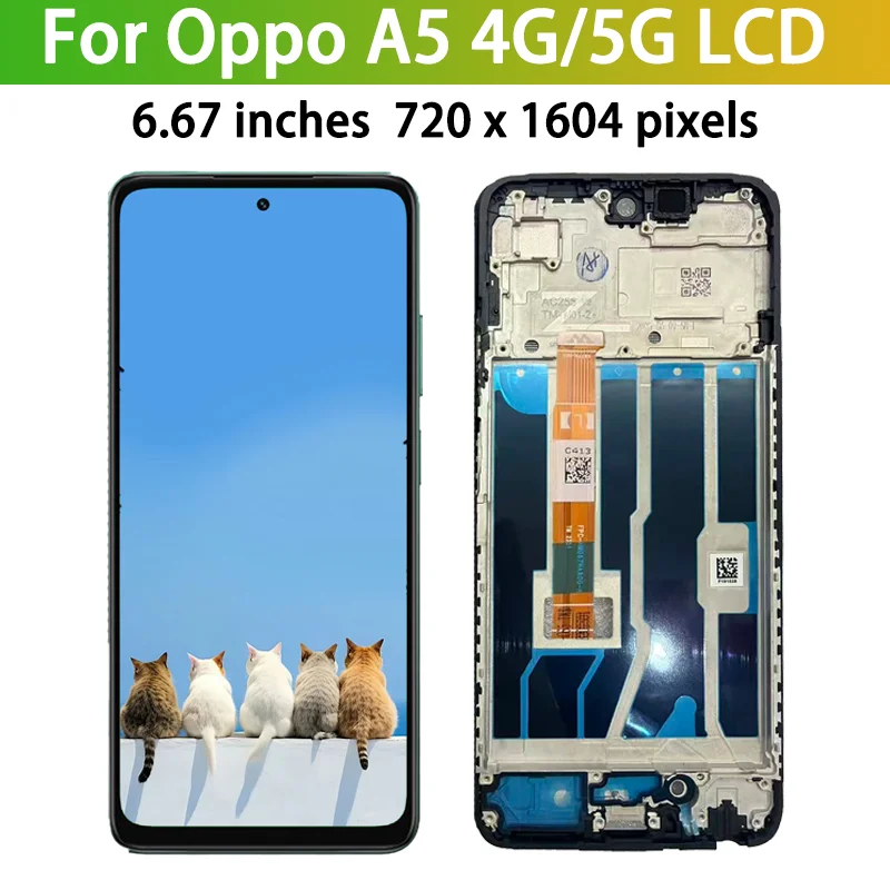 6.67 High Quality For Oppo A5 4G/5G LCD CPH2735 CPH2727 PKW120
