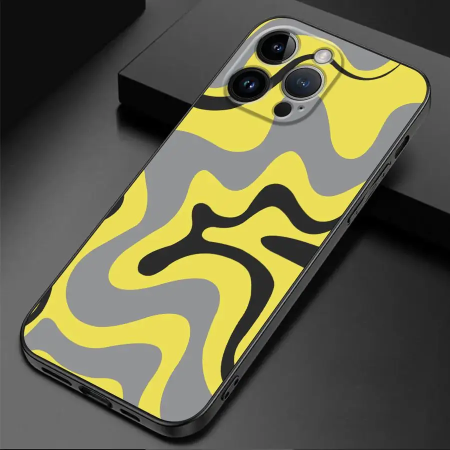 Swirl Abstract Pattern Cover Phone Case for iPhone 16 14 13 15 Pro Max 11 Pro 12 Mini SE X XS Max XR 7 8 TPU Soft