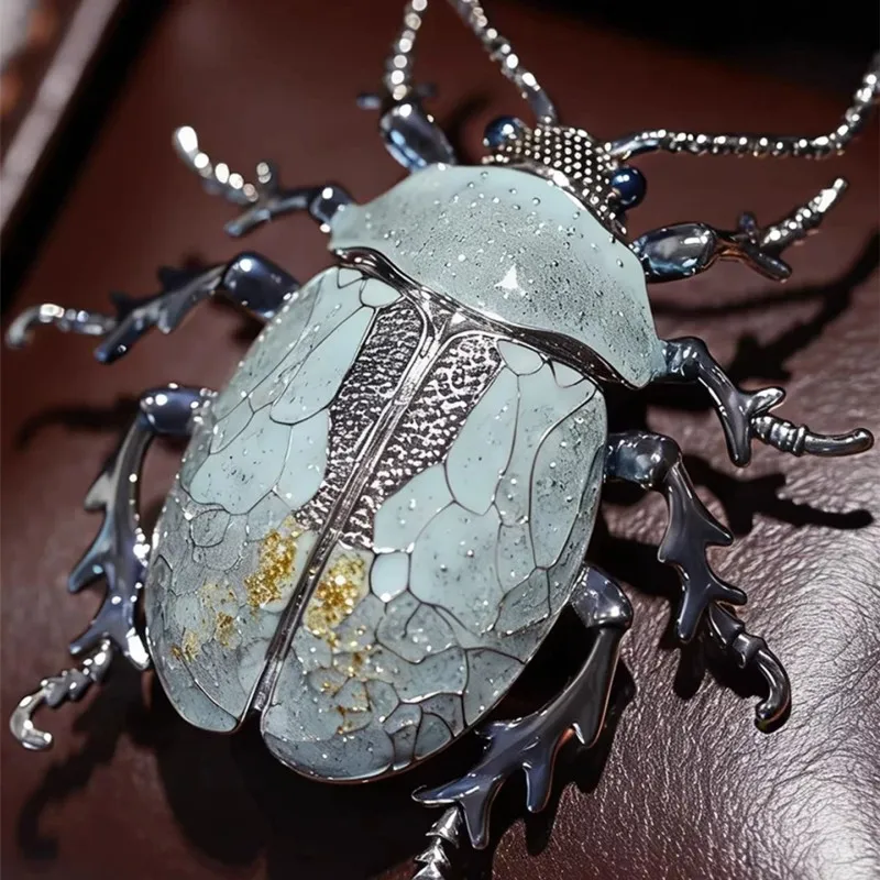 Vintage St.Petersburg Russian Beetle Brooch Luxury Insect Suit Lapel Pin  Alloy Gem Jewelry accessory, Gift Wrapped for Bride