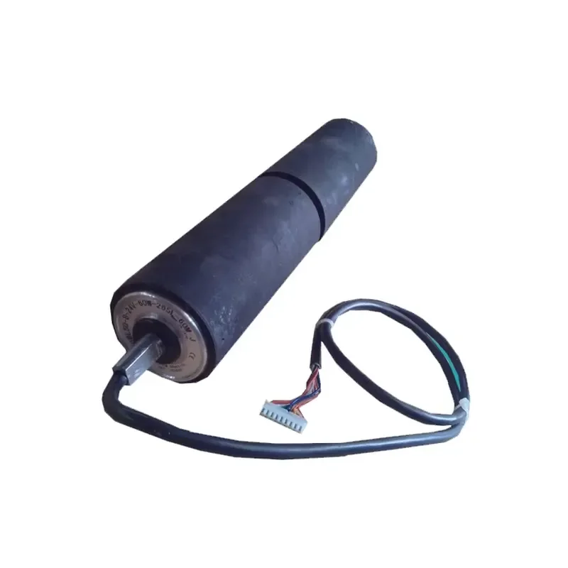 Rubber coated drum motor with middle groove used as belt conveyor motor pulley