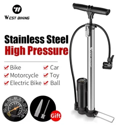 Bike Pump Super Hand Air Floor Pump Bicycle Tire With Gauge Schrader Presta Valve Bicycle Accessories Bicicleta Bomba