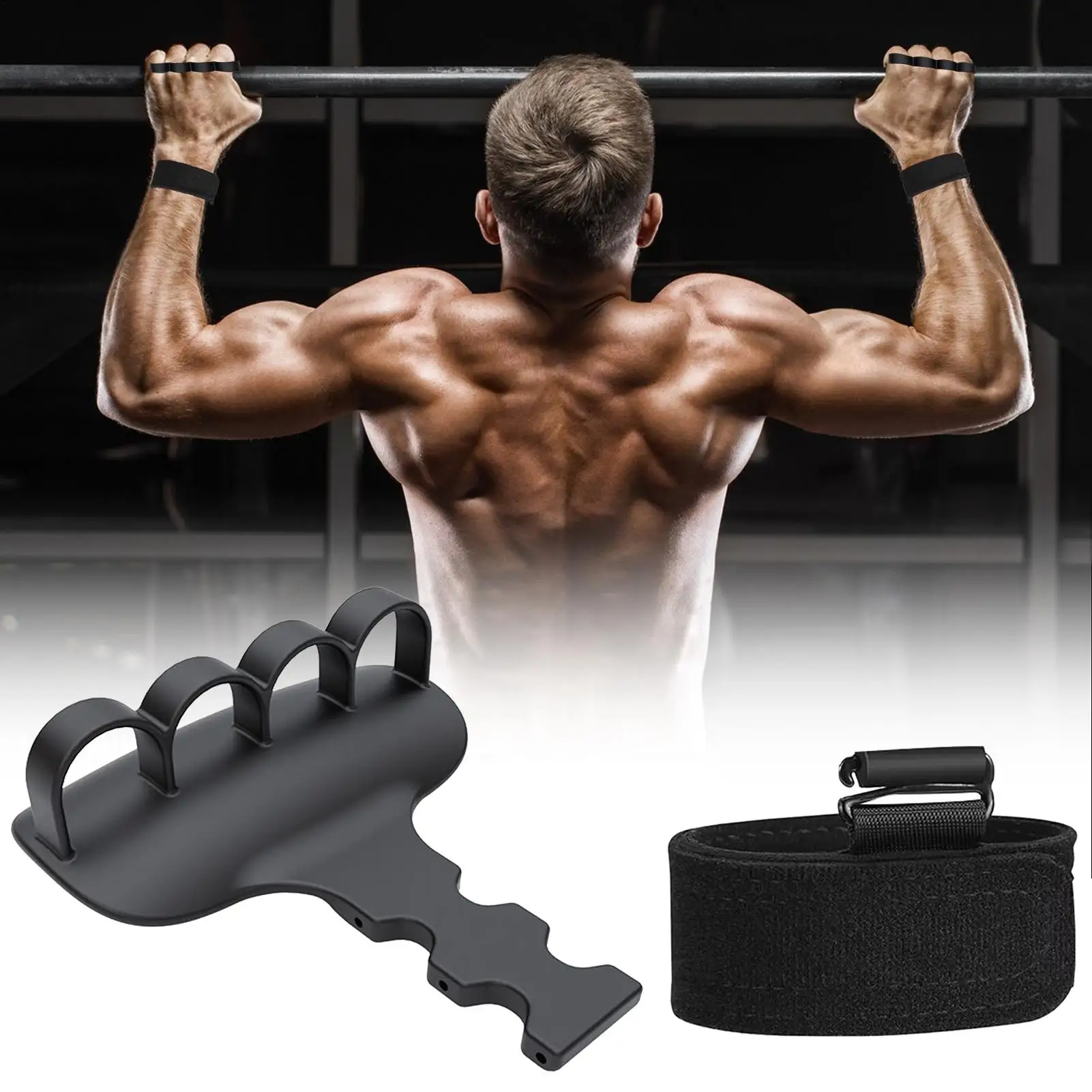 

Silicone Anti-Slip Lifting Grips for Gym, Weight Lifting, Deadlift, Barbell Dumbbell Cable Machine Workout, Forearm Strengthener