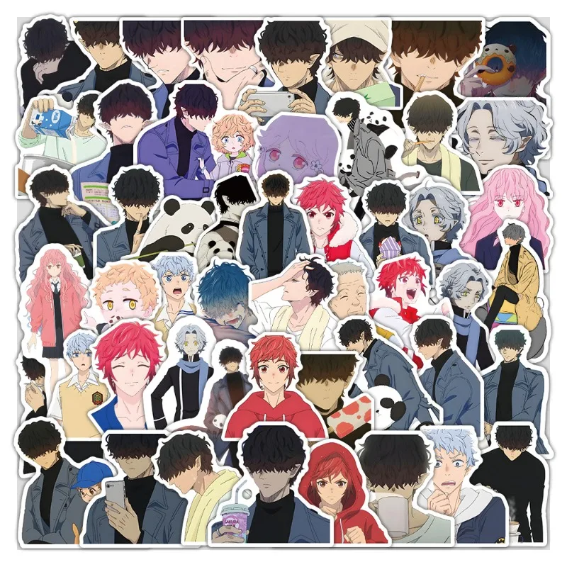 50pcs Days Off: The Bad Guy Anime Sticker Luggage Water Cup Stationery Mobile Phone Scooter Laptop Refrigerator Decoration