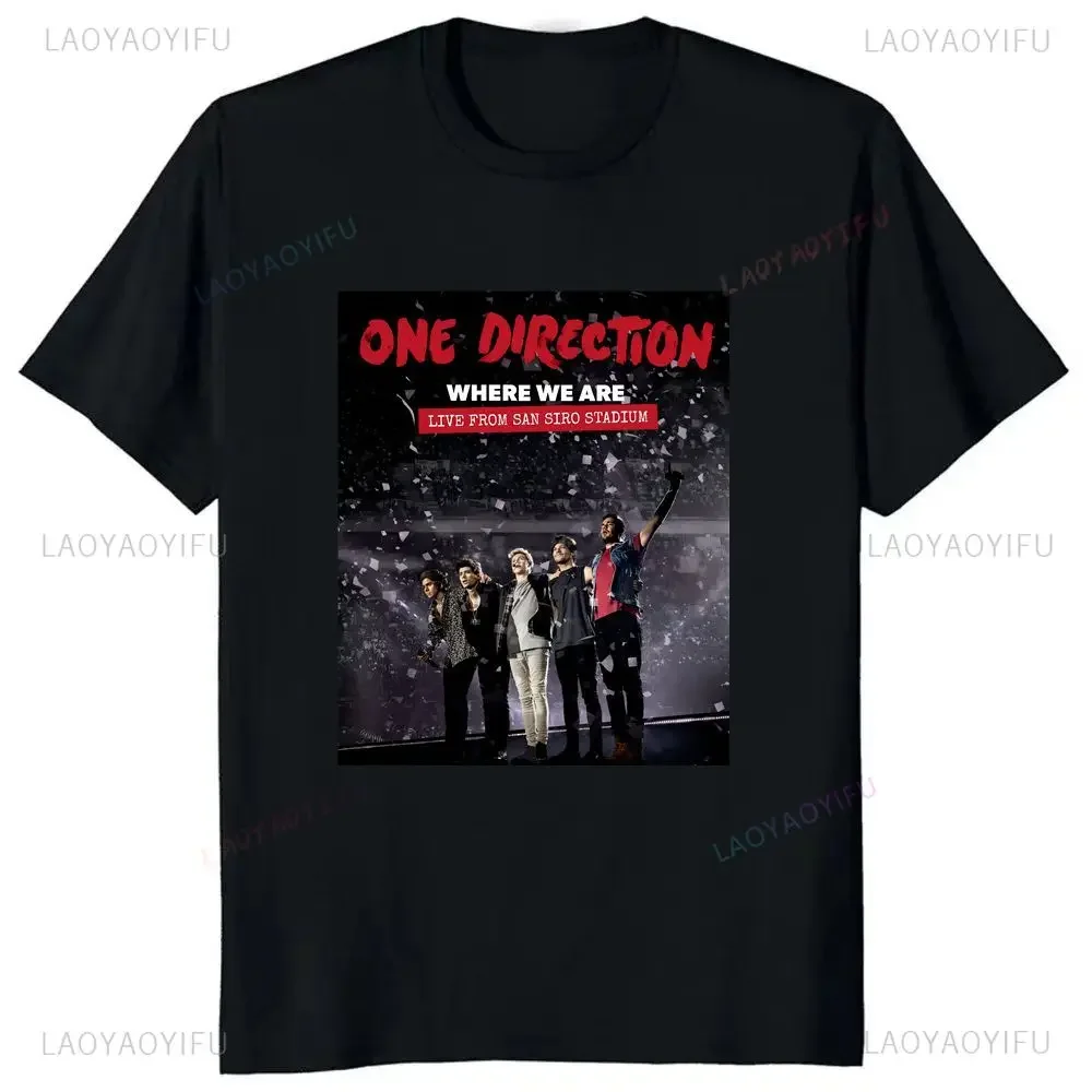 One Direction Concert Classic Moment Graphic Top A Stylish Casual Unisex T-shirt To Celebrate The Band\'s Peak Again