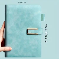 Vintage A5 leather notebook with personalized soft cover - perfect for business meetings and college life 3