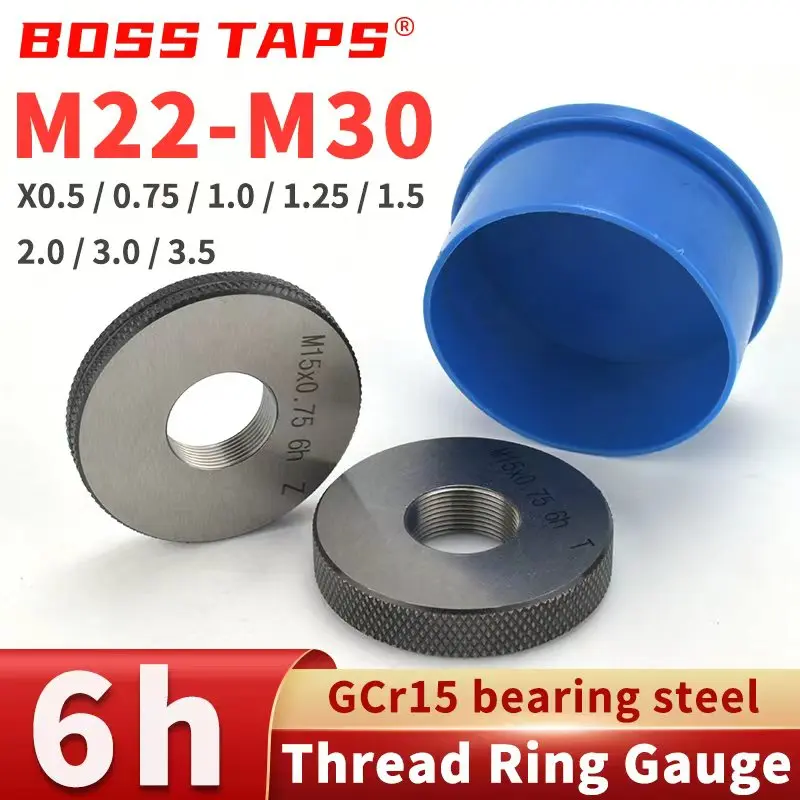 

Boss Taps 1SET (1*GO+1*NOGO) 6h M22-M30 Метрический инструмент для измерения кольца с мелкими зубьями X0,5/0,75/1/1,25/1,5/2/3/3,5