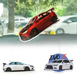 Newest Car Rearview Mirror Air Freshener Hanging Perfume Pendant Solid Paper For Mitsubishi EVO Evolution Interior Accessories