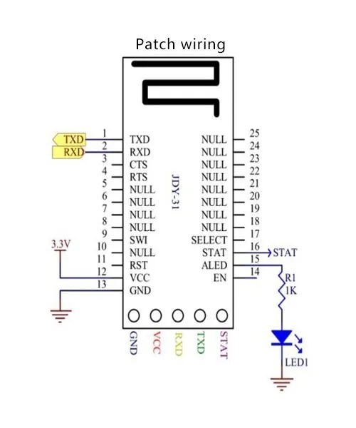 JDY-31 SPP-C Bluetooth-kompatible serielle Pass-Through-Modul drahtlose serielle Kommunikation von Maschine drahtlose sppc ersetzen – Detail 2