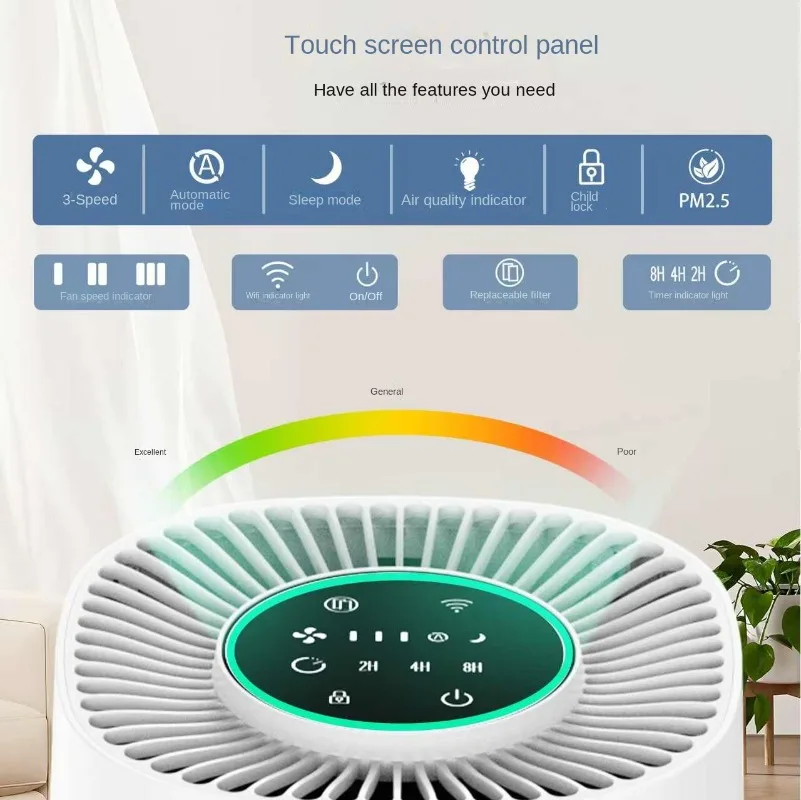 Smart Home Air Purifier with APP Control Smart Air Purifier Eliminates Formaldehyde Odors Smoke and Dust Particles Pet Hair view 4
