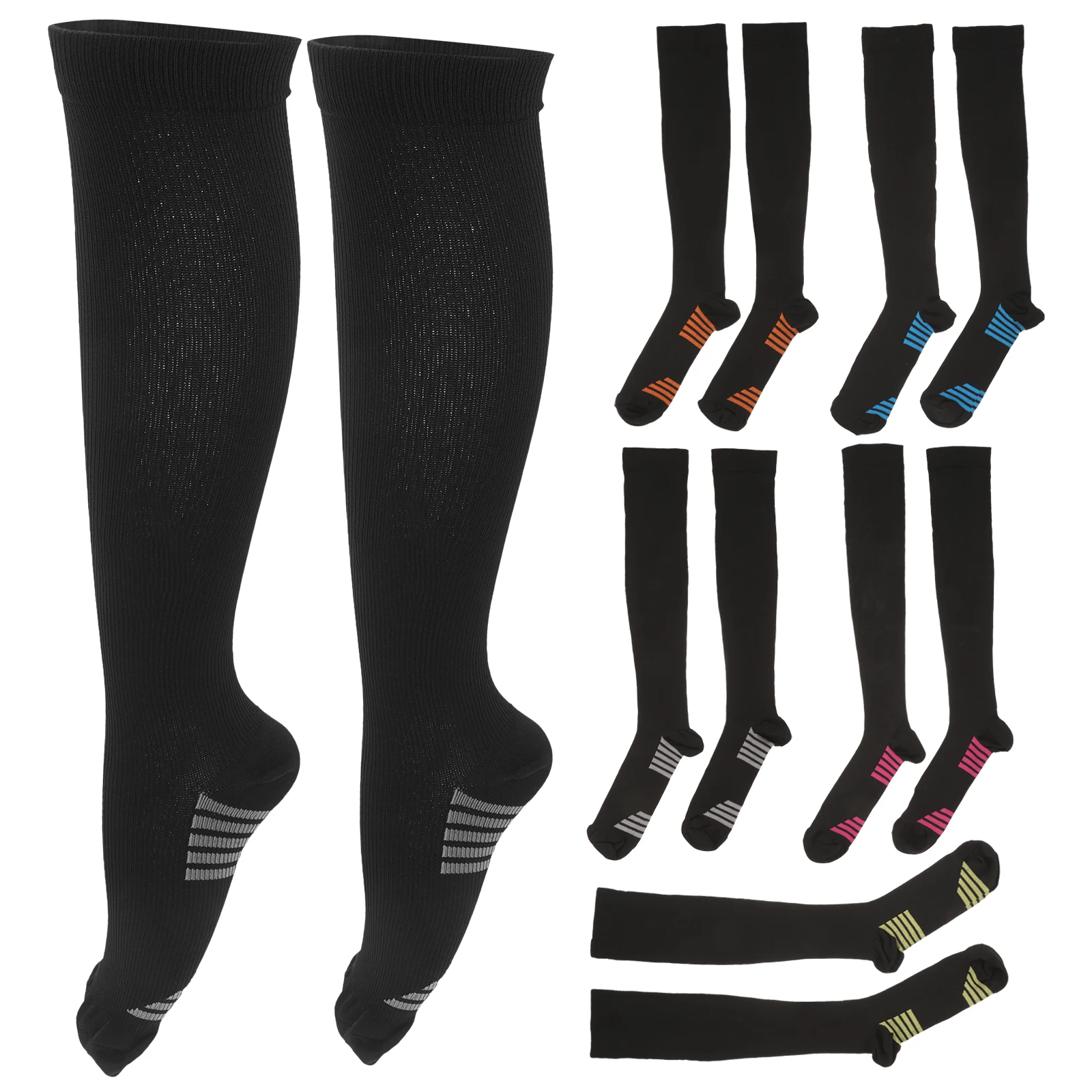 

6 Pairs Skating Socks Roller Skating Socks Winter Warm Skiing Stockings Anti-Cold Hiking Socks Women Men Outdoor Sports Stocking