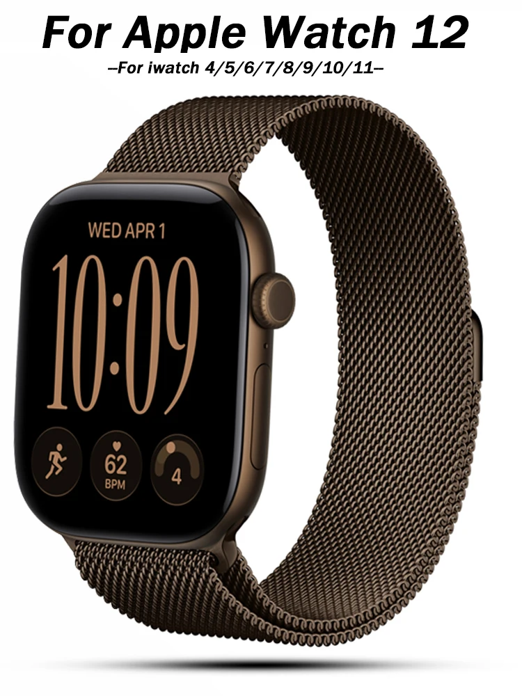 Milanese Loop für Apple Watch 12 Armband 46mm 44mm 45mm 40mm 42mm 41mm 49mm Armband iWatch Series 11 10 Ultra 2 9 8 SE 7 6 5 Band
