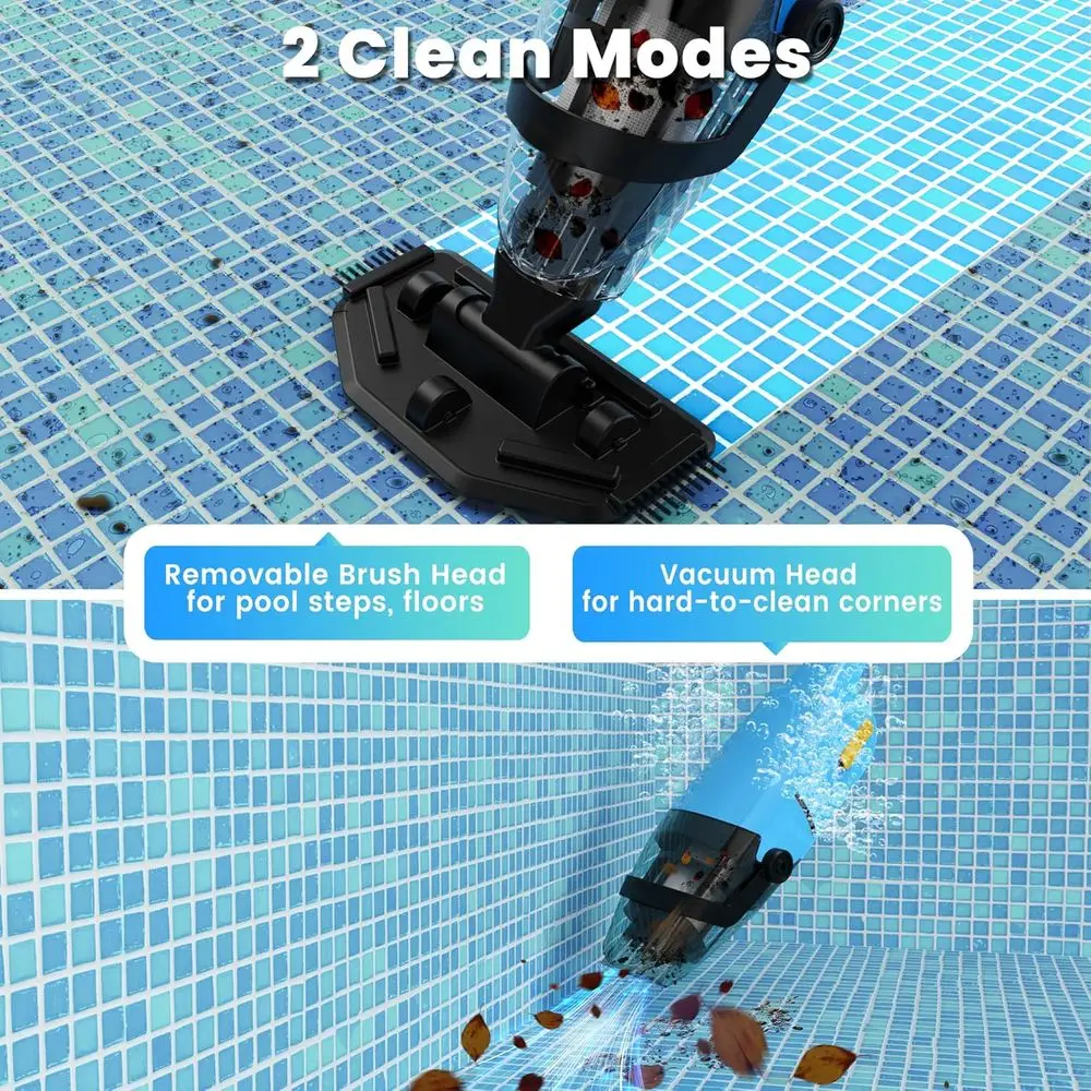 Aspirapolvere wireless per piscina fuori terra: ricaricabile, di lunga durata, efficiente per la rimozione di sabbia e detriti