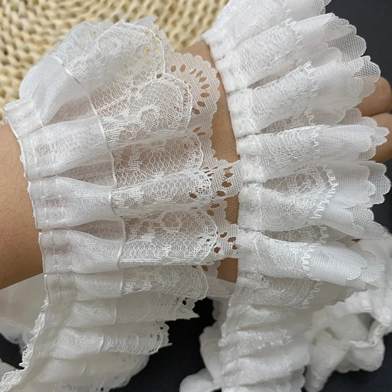 3-Layer Chiffon Lace Ribbons, Wedding DIY Fabric