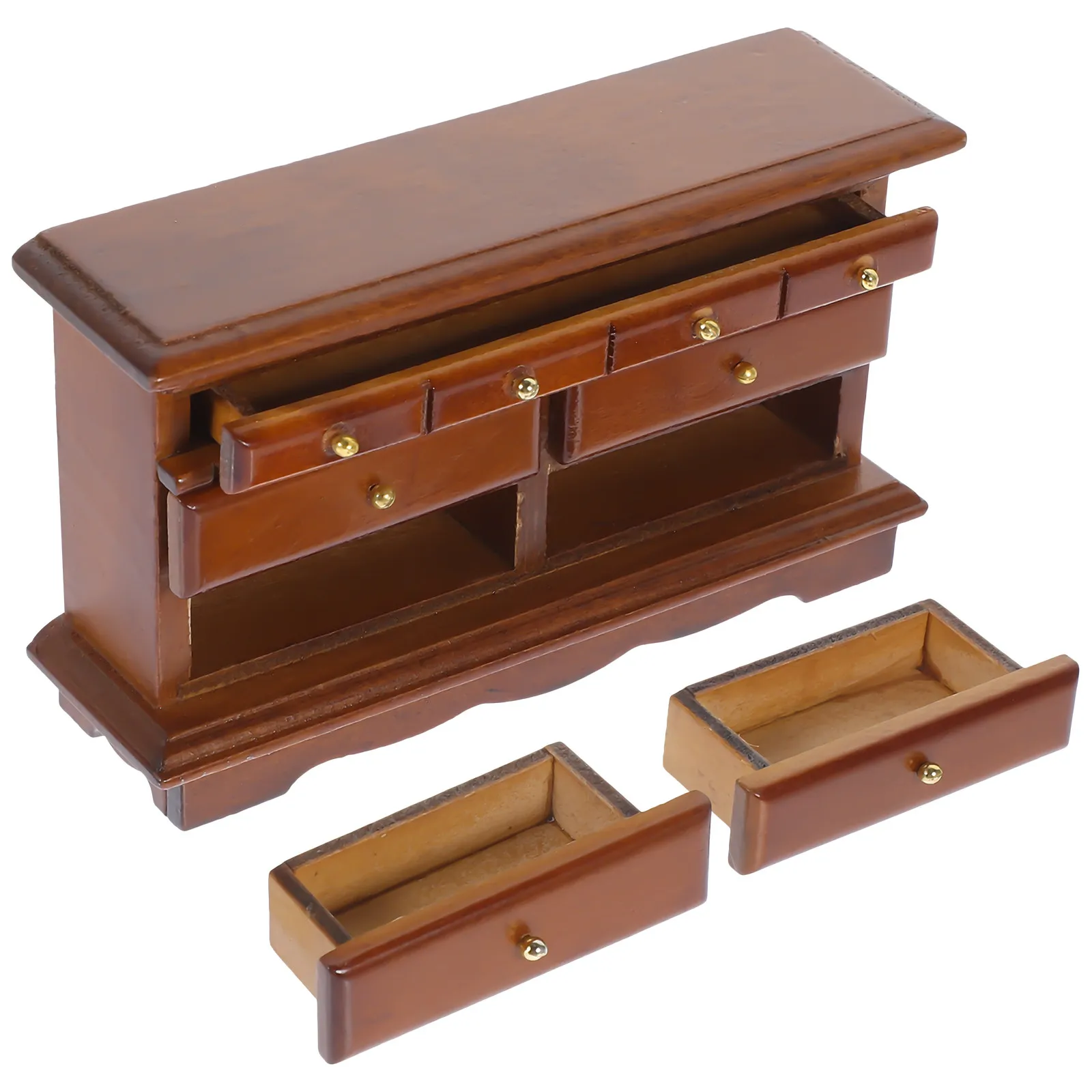 

Деревянная мини-тумба под телевизор, прикроватная тумбочка, декоративное украшение, миниатюрная мебель для дома, реалистичный износостойкий миниатюрный декор для дома