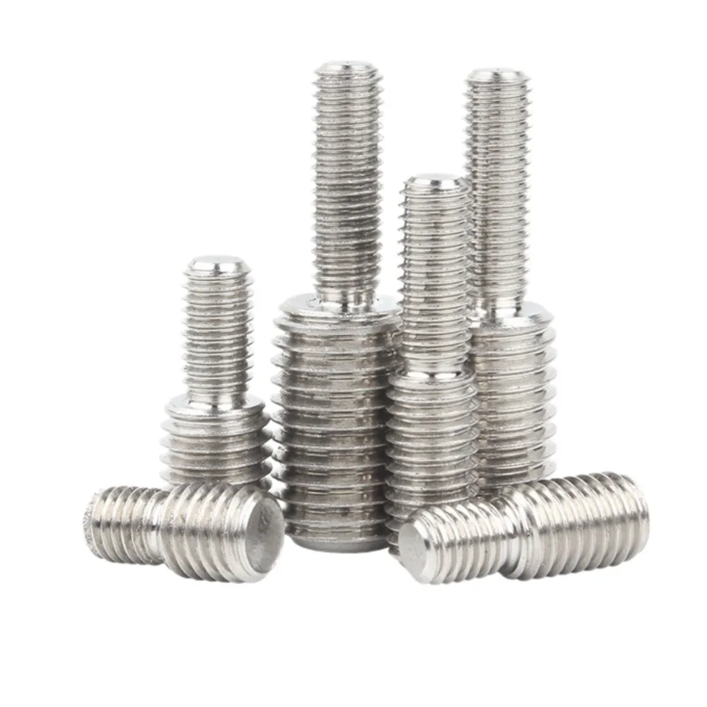 304 Stainless Steel M3 M4 M5 M6 M8 M10 M12 M14 M16 M20 Thread Adapter Male to Male Conversion Double Head Transfer Screw Bolt