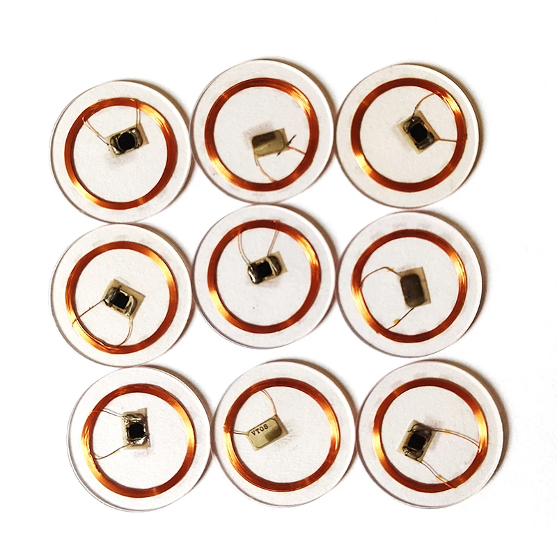 10Pcs/ Lot 13.56MHZ S50 F08 NFC Tags FM11RF08 IC Card ISO14443A Coin Card 25mm Plastic White
