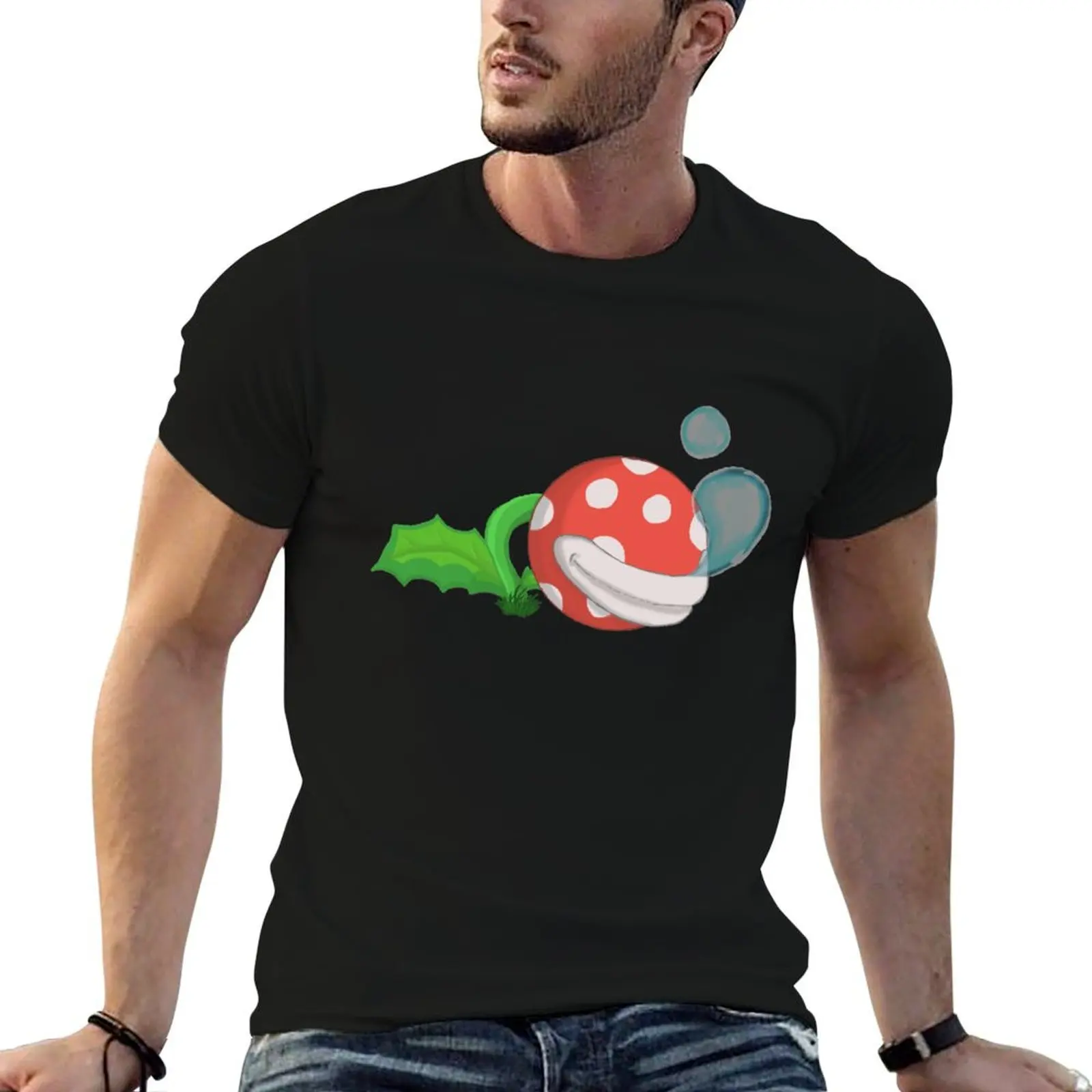 Sleeping Piranha Plant T-Shirt anime t shirts for man t shirt man designer graphic t shirts for man T-shirt