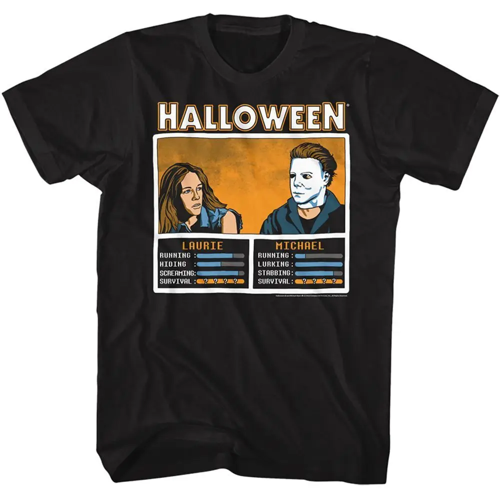 Halloween Face Off No Knives Black Adult T Shirt