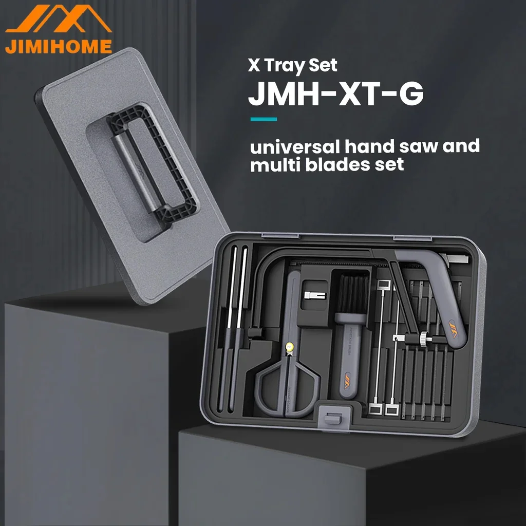 JIMIHOME 15 in 1 Multifunctional Hand Saw Set Mini Cutting Tool Universal Hardware Toolbox for Wood and Ceramic Cutting