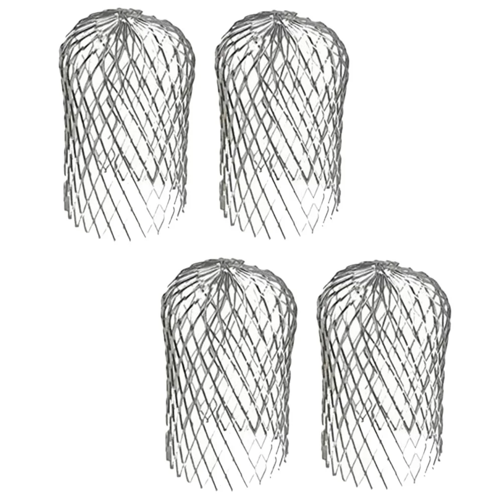 

4 Pcs Strainer Ladder Gutter Guard Leaf Metal Filter Screen Silver Mesh