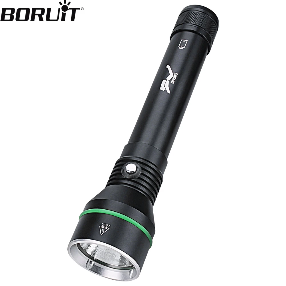 

BORUiT S5 Diving Flashlight Underwater 110M Professional Scuba Diving Light Waterproof Submersible Lighting At Night Submersible