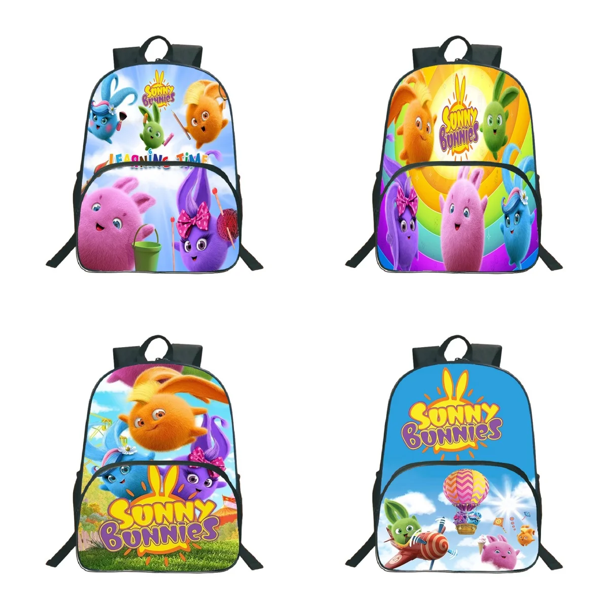 Cartoon Sunny Bunnies Student Backpack Teen Casual Pattern Schoolbag Unisex Waterproof Knapsack Anime 3D Print Custom Mochilas