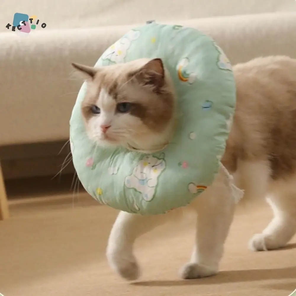 

Adjustable Cat Elizabeth Circle Anti-Lick Wearing Resistant Cat Recovery Collar Anti-Bite Soft Pet Protection Collar