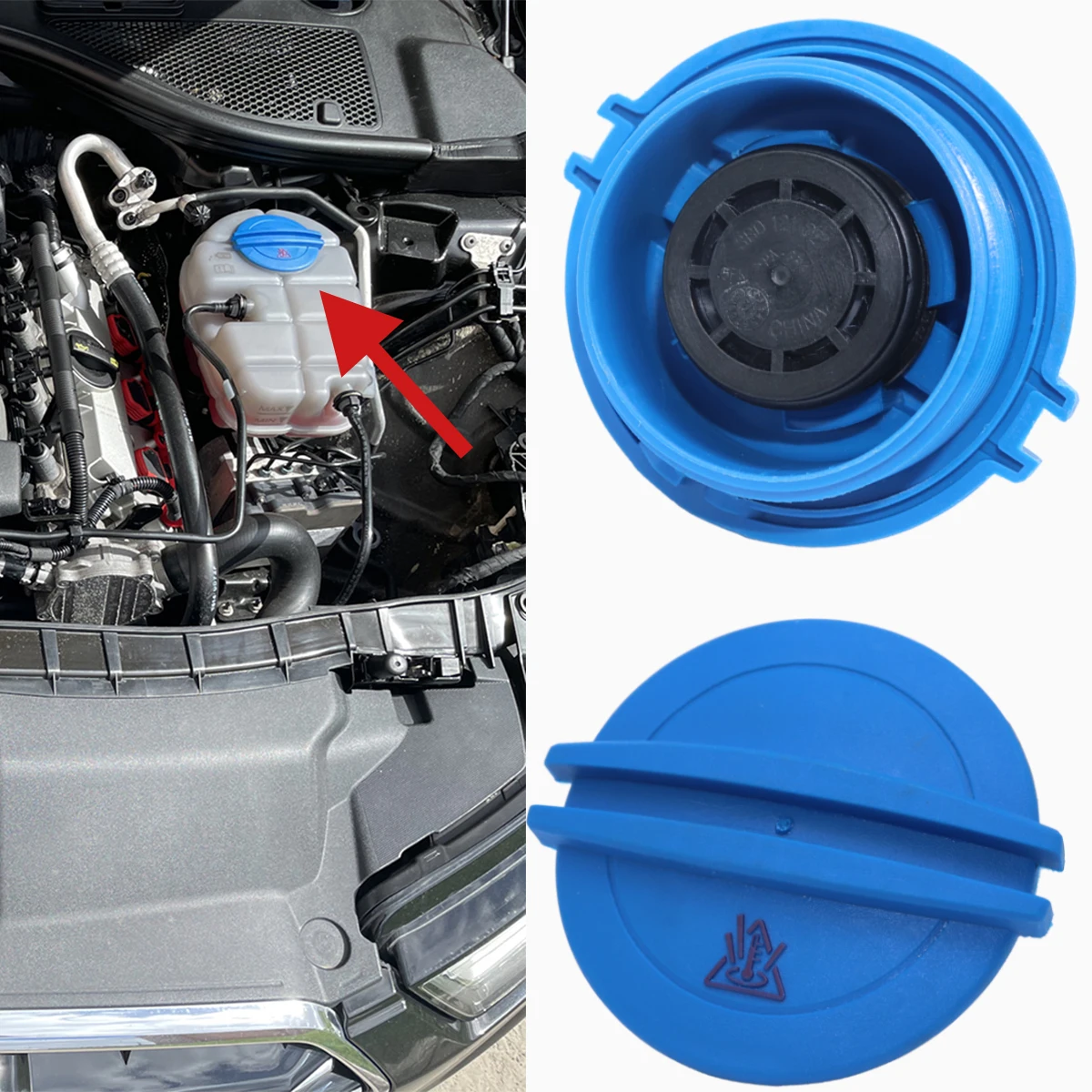 

Expansion Tank Cap for Audi TT/TTS Coupe/Roadster 8J/8N Engine Coolant Recovery Seal Header Overflow Bottle Reservoir Radiator