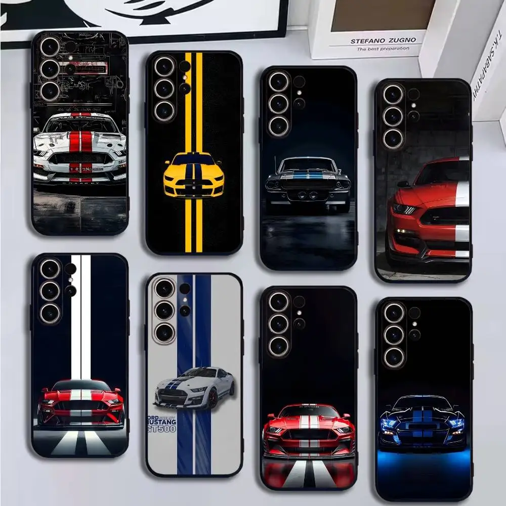 

Car ShelbyS MustangS-S GT Phone Case For SamsungS25,24,21,22,23,30,Ultra,20,Plus,Fe,Lite,Note,10,9,Soft Black Cover