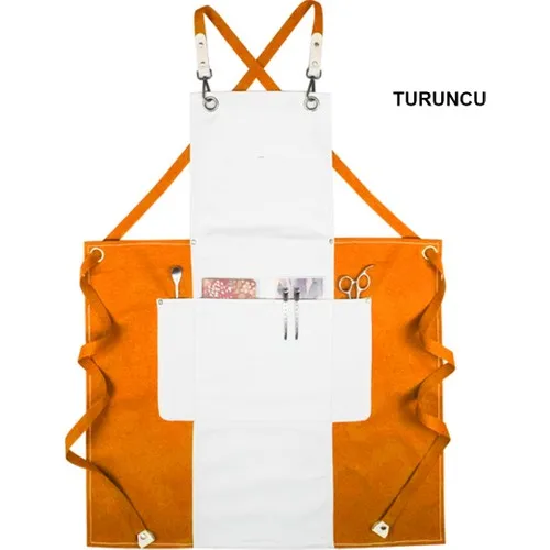 Medusa Forma Pendant Master Chef-Barista-Cook-Barber-Tattoo-Waiter Apron Orange