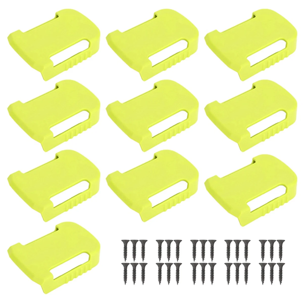 10Pcs Battery Holder Battery Mount for / 20V 5pin Battery, Power Battery Dock Holder Wall Mount Fixing