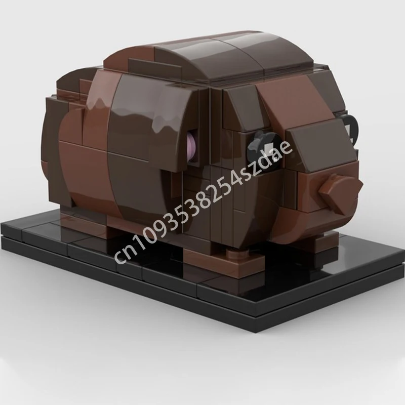 

111pcs MOC Guinea Pig Brown Brickheadz Building Blocks idea Construction Christmas toy Gift Solve the problem up Constructing