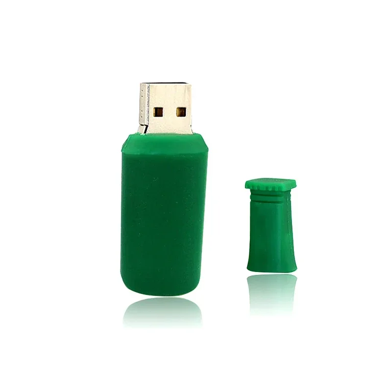 실리콘 펜 드라이브, USB 플래시 드라이브, 맥주병 메모리 스틱, 펜 드라이브, 2.0 USB 스틱, 128GB, 256GB, 64GB, 8GB, 16GB, 32GB, U 디스크