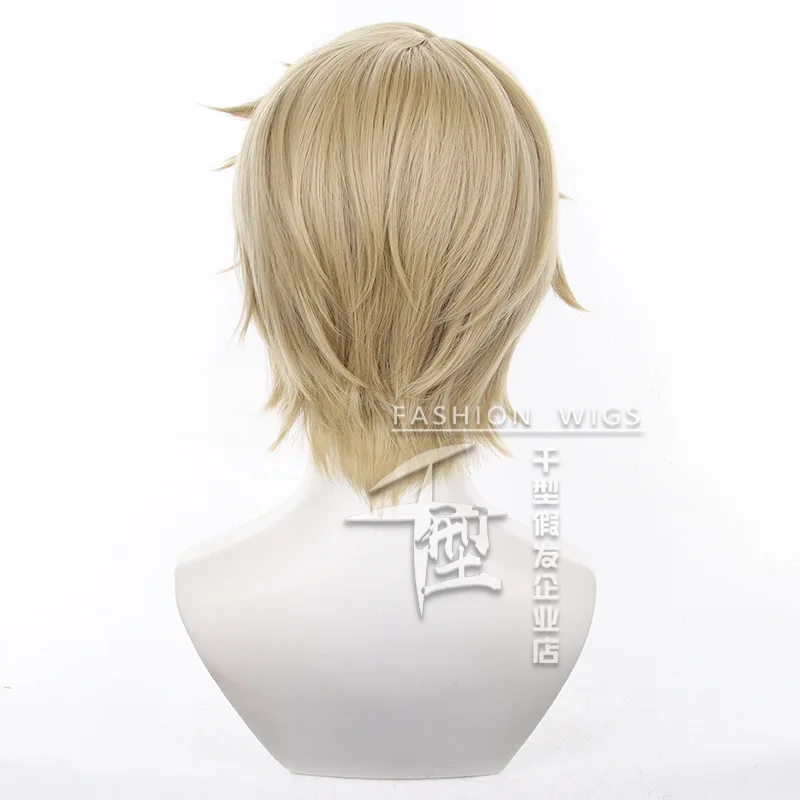 Jogo Honkai-Star Rail Geométrica Cosplay Peruca, Cabelo Curto, Resistente ao Calor, Sintético, Acessórios de Festa, Adereços, 32cm