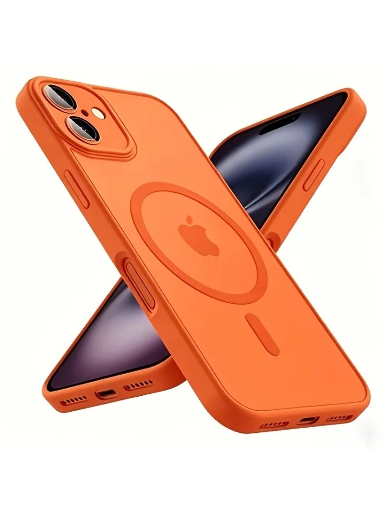 Luxuriöser Objektivschutz Matt Transluzente Magnetische Hülle für iPhone 18 17 16 15 14 13 Pro Max Kompatibel mit Magsafe Kabelloser Ladestation