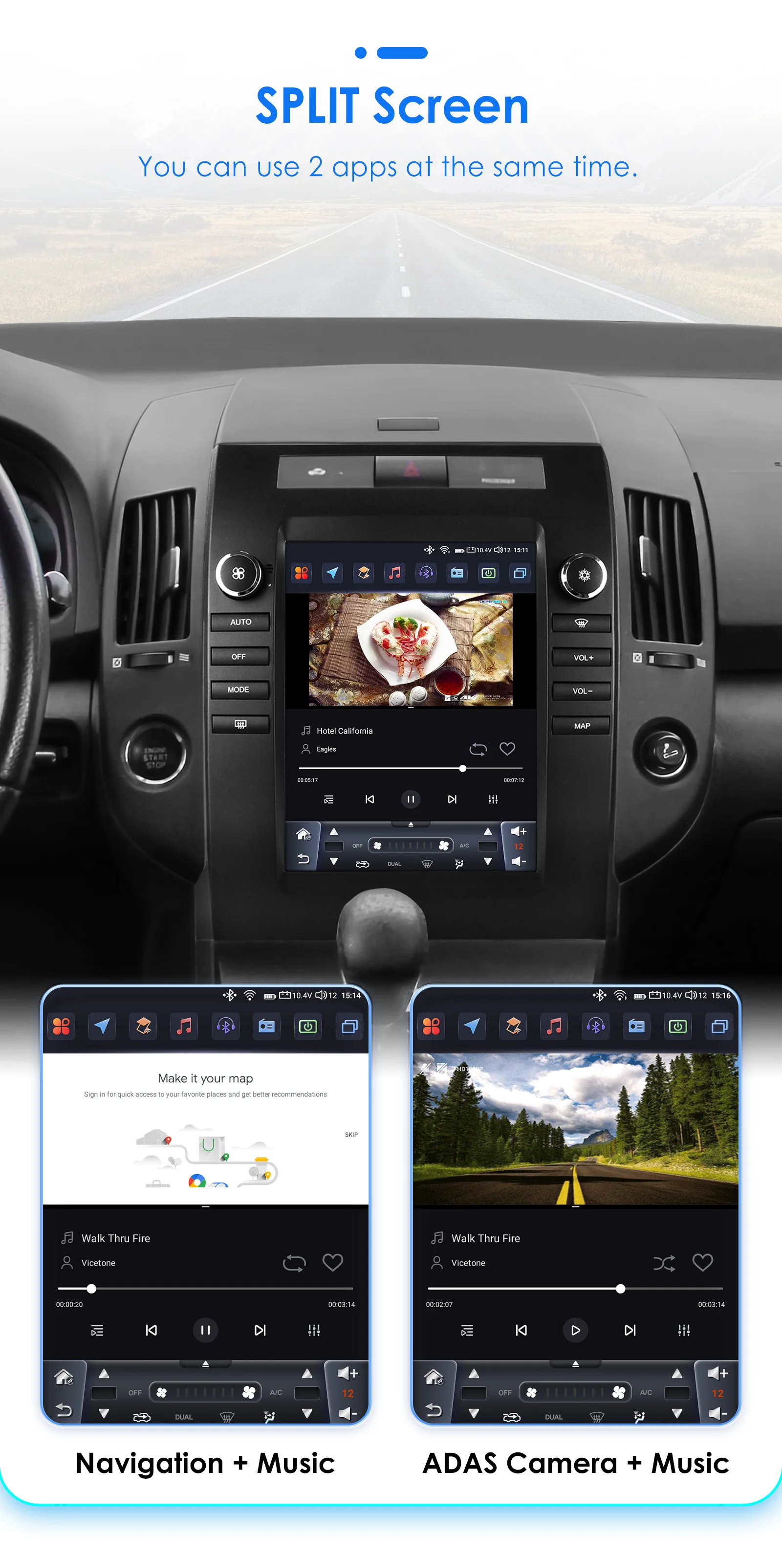 Hizpo 9,7" CarPlay Android Auto Autoradio für Toyota Verso 2004 - 2009 GPS Smart Multimedia Player Stereo 360 Kamera 4G WIFI RDS – Detail 28