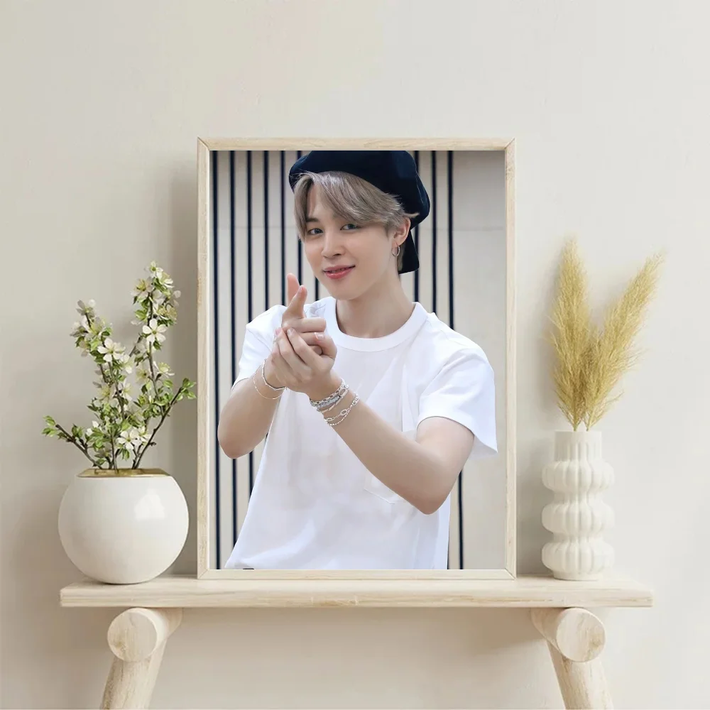 المغني P-Park-JiMin ذاتية اللصق ملصق فني ريترو كرافت ورقة ملصق DIY غرفة بار مقهى ملصقات طلاء جدران