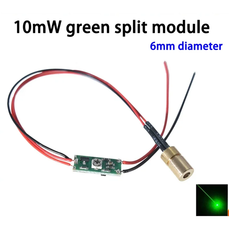 أنبوب على شكل رأس ليزر، حجم ليزر، نقطة ليزر، وحدة الضوء الأخضر، صغير mm6، 10 مستقيم، شعاع من الدرجة الصناعية، فئة mW #2