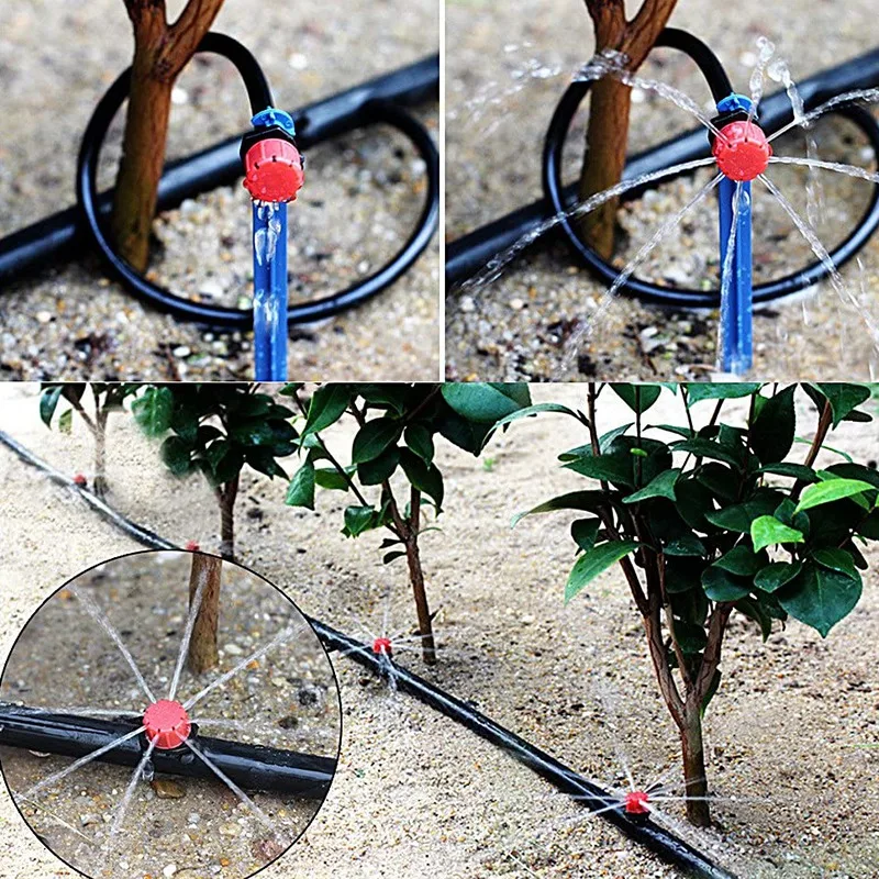 200 Adjustable Irrigation Drippers With Drip Irrigation Kit For Garden Watering Fitting