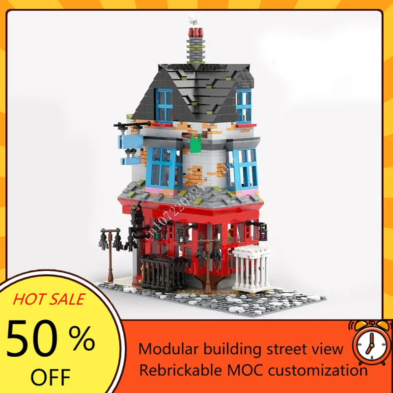 

1389PCS Magical Menagerie Diagon Alley Pet Shop Modular MOC Creative street view Model Custom Puzzles DIY Assembly Model Gifts