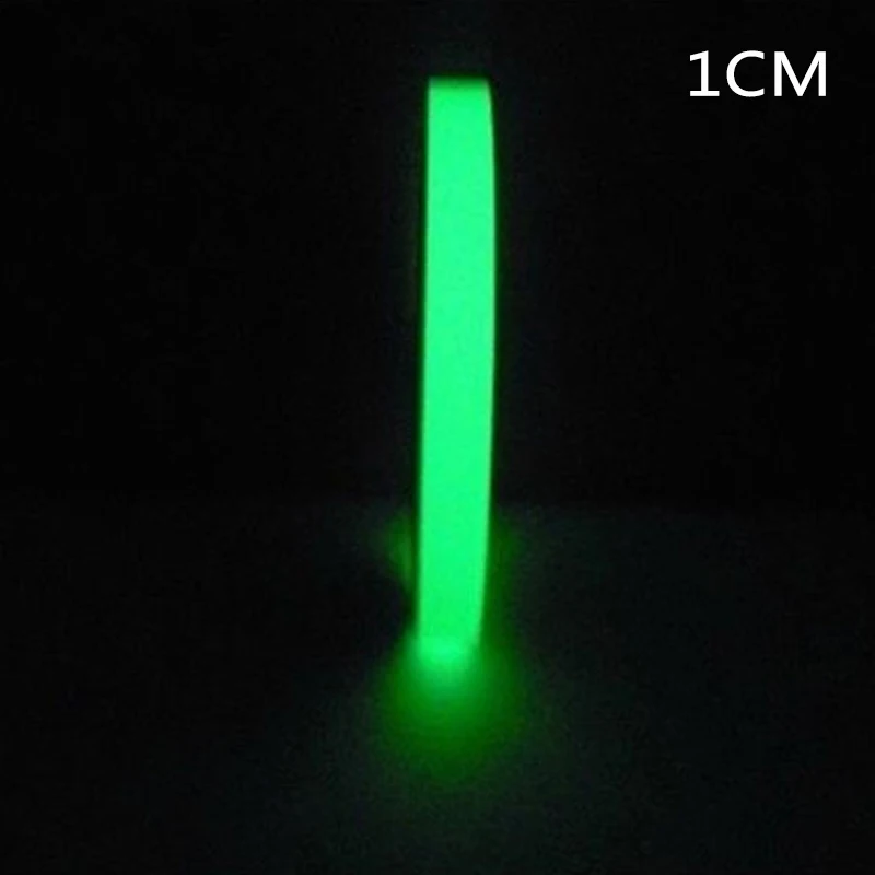 Home PVC Green 1-5cm 1 Roll Light Film Sticker 4 sizes Durable Self-adhesive Glow In Dark Stair Stage Decoration